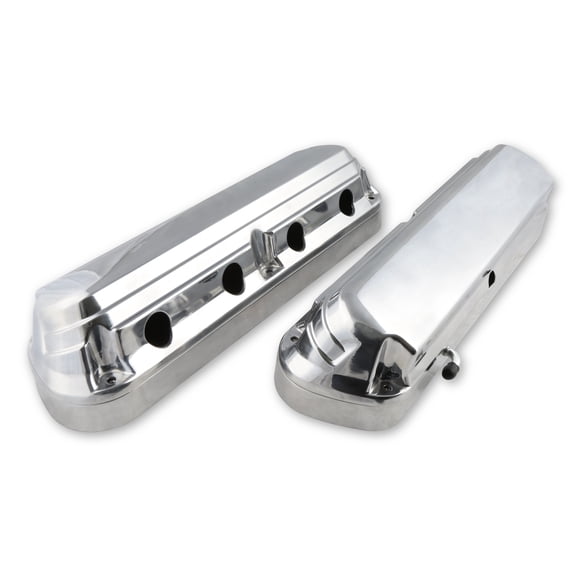 Holley 241-186 2-Piece LS Fox 5.0 Style Aluminum Valve Covers - Polished