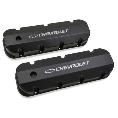 Holley Big Block Chevy Billet Rail Fab. Alm Valve Covers w/.125 Hole Holley Big Block Chevy Billet Rail Fab. Alm Valve Covers w/.125 Hole