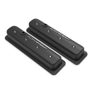 Holley SBC Muscle Car Valve Covers w/Holes Black Holley SBC Muscle Car Valve Covers w/Holes Black