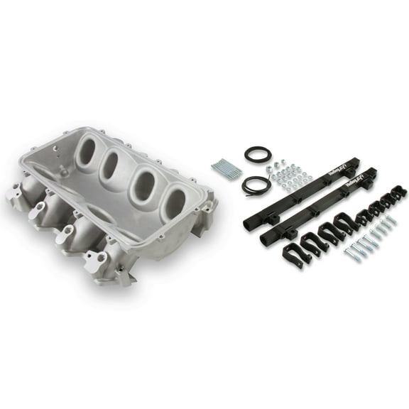 Holley 300-670 Lo-Ram Intake Manifold Base Single Injector Satin Finish