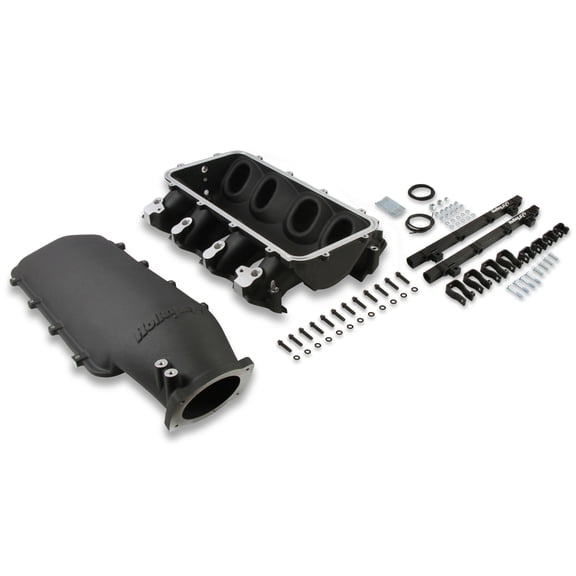 Holley 300-679BK Lo-Ram Intake Manifold Single Injector Black Finish