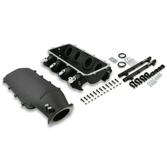 Holley 300-679BK Lo-Ram Intake Manifold Single Injector Black Finish