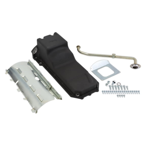 Holley 302-76BK Gen III Hemi Engine Swap Oil Pan - Rear Sump VVT - Black