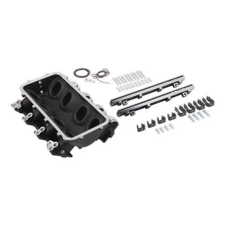 Holley EFI 300-601BK Dual Fuel Injector LS1 Lo-Ram Manifold Base
