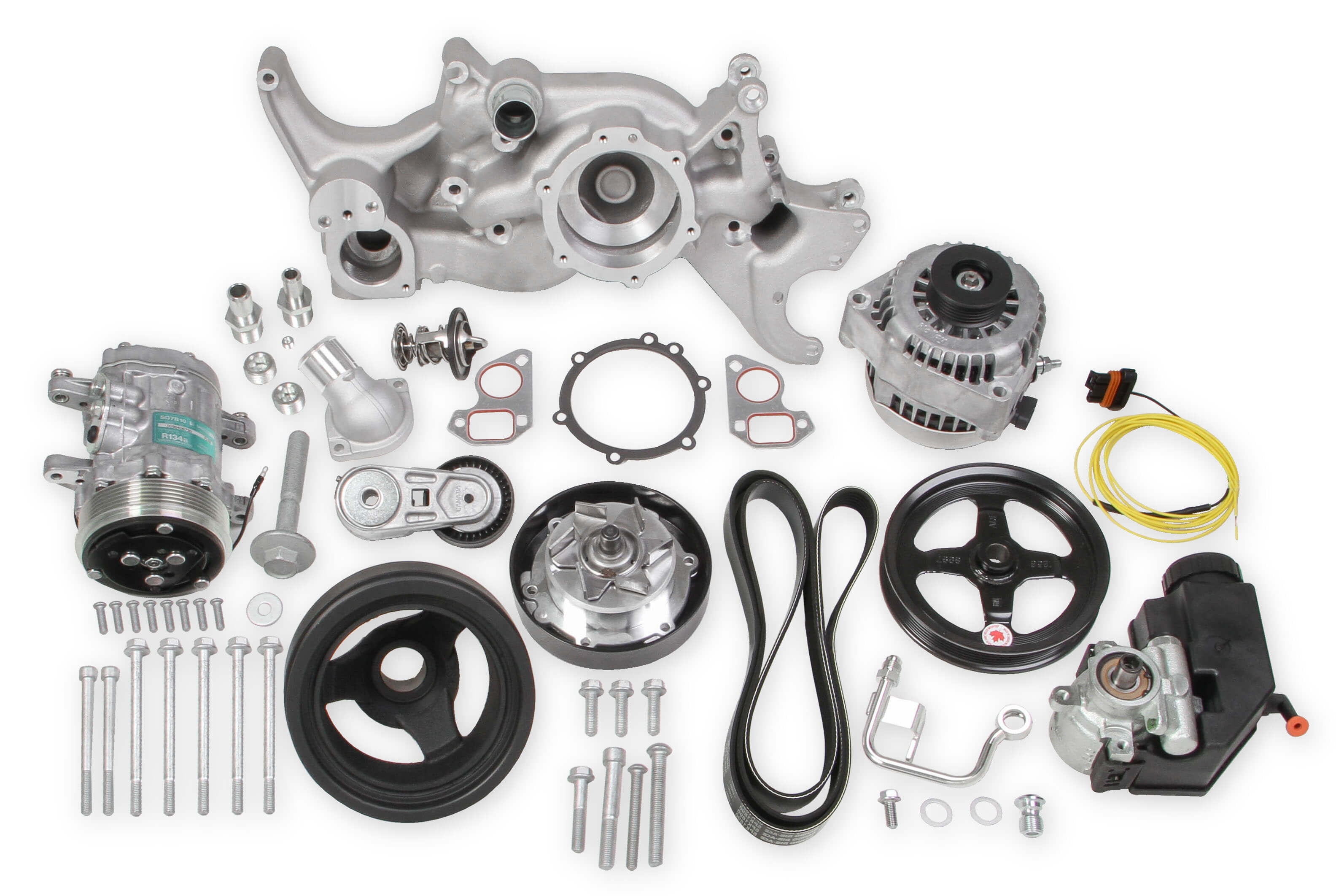Holley燃料レギュレーター&デリバリーブロックセット Holley Performance 20-185 Accessory Drive Component Mount Set