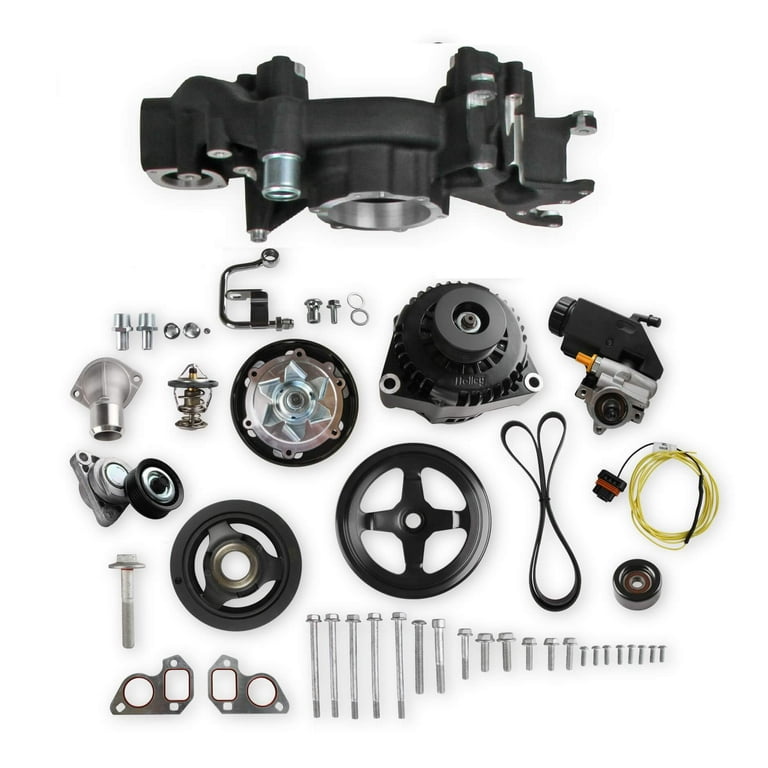 Holley Mid Mount Race Accessory System GM LS Engine 20-186BK - Black