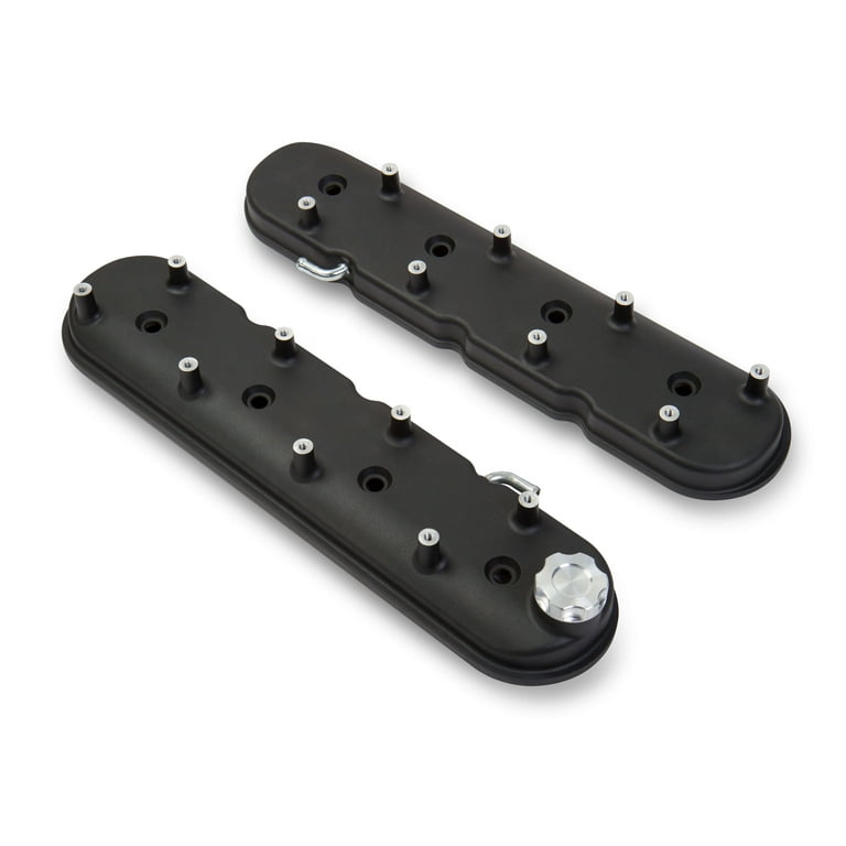 Holley GM LS1 Valve Cover Set Black Krinkle Finish Holley GM LS1 Valve Cover Set Black Krinkle Finish
