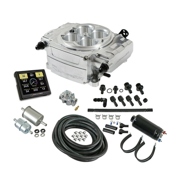 Holley Sniper EFI 550-510-3XK Sniper 2 EFI - Shiny - Inline Pump - Without PDM - 3.5 in. Screen