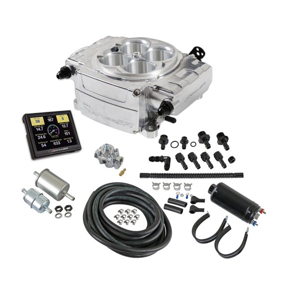 Holley Sniper EFI 550-510-3XK Sniper 2 EFI - Shiny - Inline Pump - Without PDM - 3.5 in. Screen