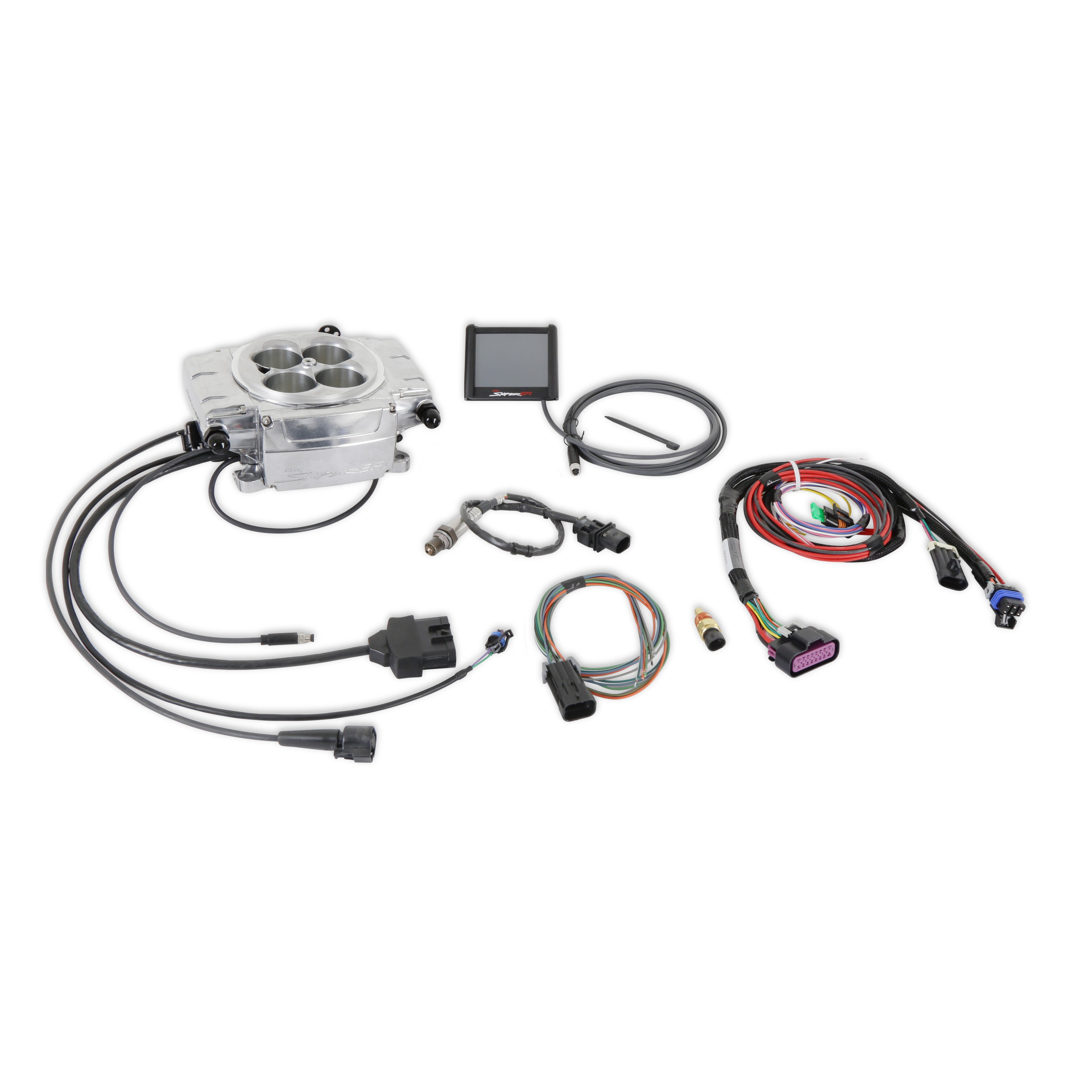 Holley Sniper EFI 550-510-3XX Sniper 2 EFI - Shiny - Base Kit - Without PDM - 3.5 in. Screen