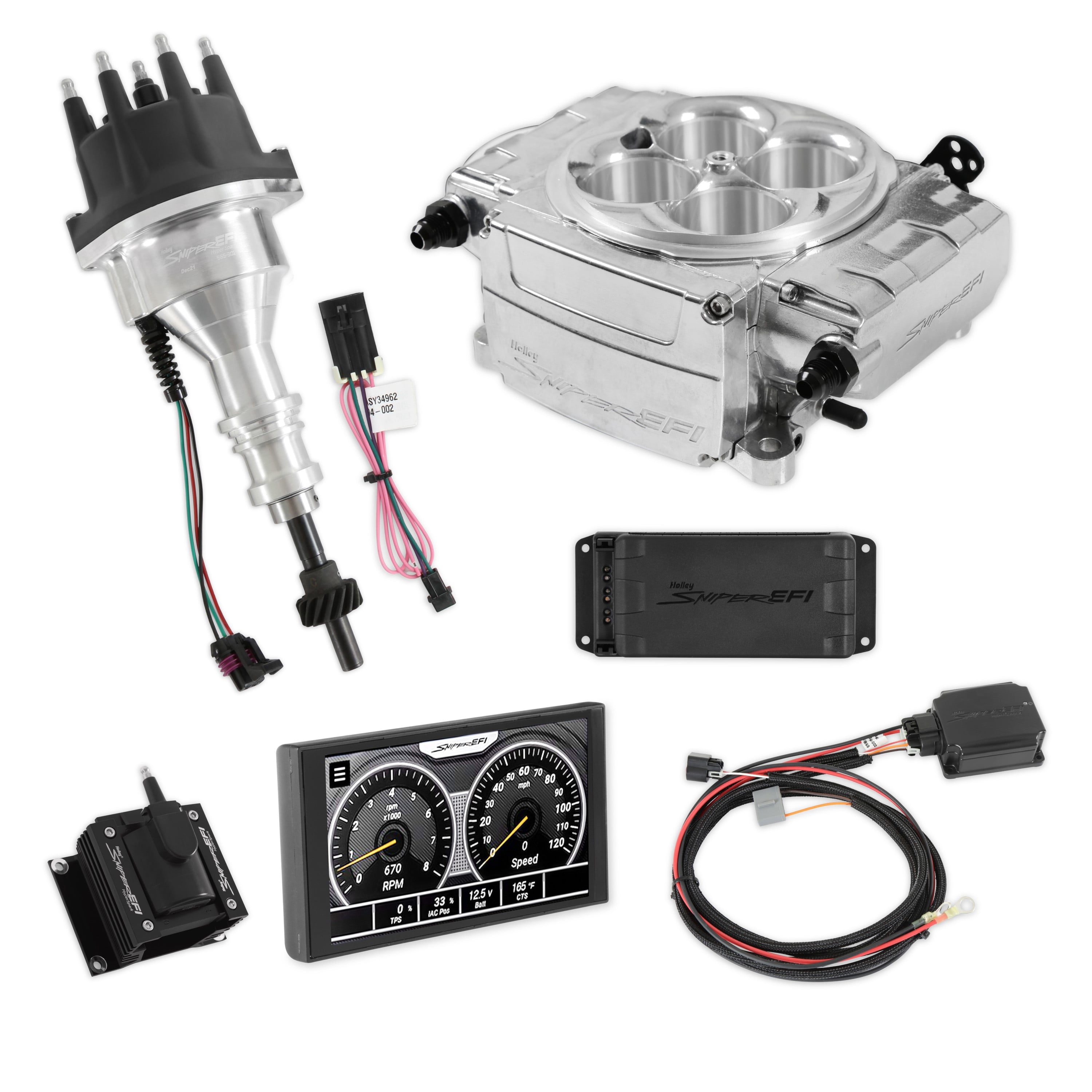 Holley Sniper EFI 550-510-5PX-SBF Sniper 2 EFI Bundle with HyperSpark Ignition System