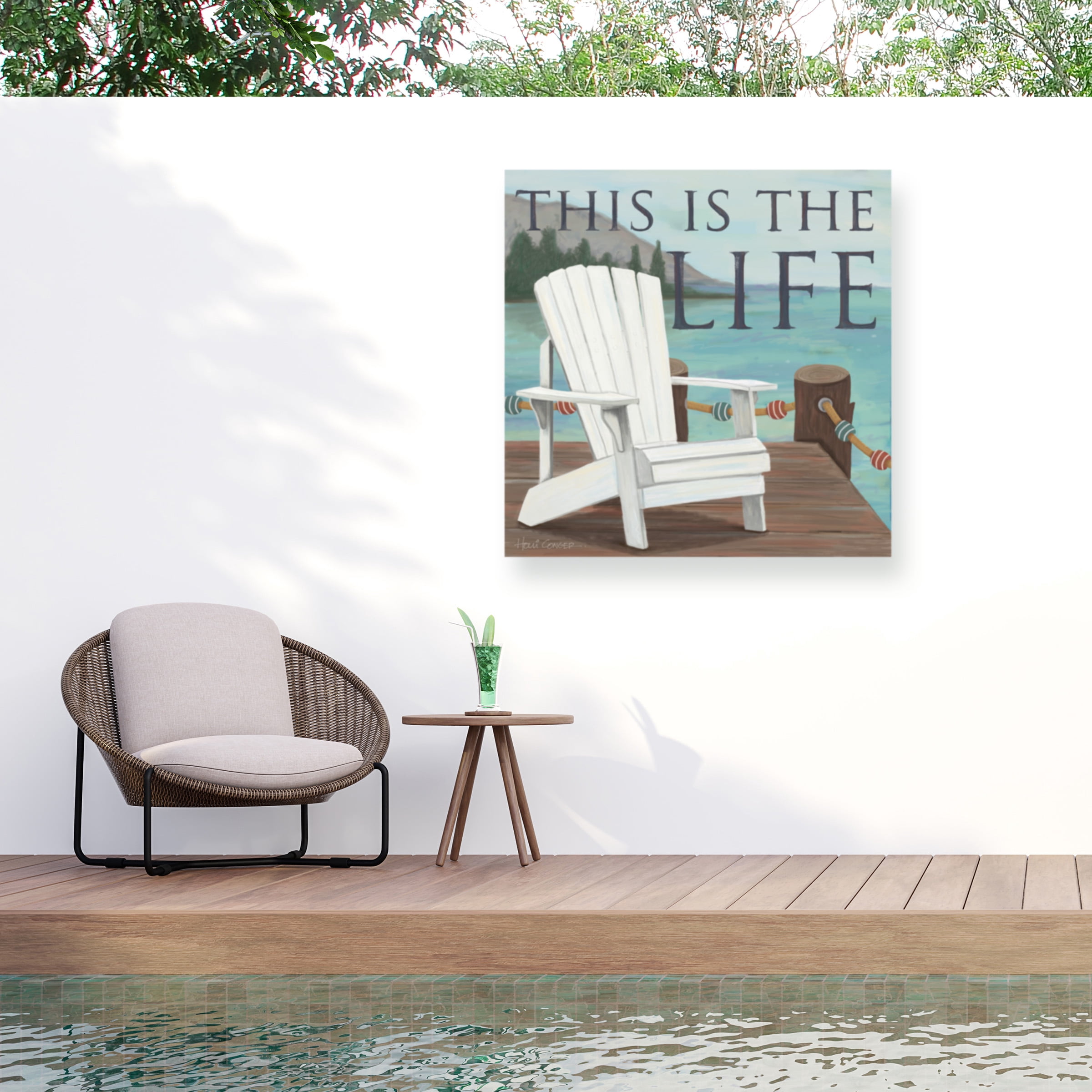 Holli Conger 'Water Side 3' Outdoor Canvas