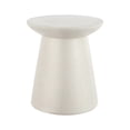 thumbnail image 1 of Hollie 18" Minimalist Modern Drum Accent Table Pedestal, Cream Terrazzo Finish, 1 of 7