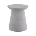 thumbnail image 1 of Hollie 18" Minimalist Modern Drum Accent Table Pedestal, Gray Terrazzo Finish, 1 of 7