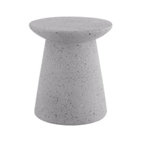 COSIEST Concrete Side Table Drum Shape,17''H Outdoor Side Table, Patio ...
