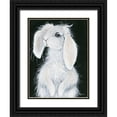 thumbnail image 1 of Hollihocks Art 12x14 Black Ornate Wood Framed with Double Matting Museum Art Print Titled - Bunny, 1 of 4