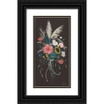 thumbnail image 1 of Hollihocks Art 14x24 Black Ornate Wood Framed with Double Matting Museum Art Print Titled - Wildflowers II, 1 of 4