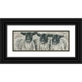 thumbnail image 1 of Hollihocks Art 18x9 Black Ornate Wood Framed with Double Matting Museum Art Print Titled - Three Sheep, 1 of 4
