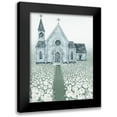 thumbnail image 1 of Hollihocks Art 19x24 Black Modern Framed Museum Art Print Titled - Holy Spirit Lead Me, 1 of 5