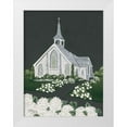 thumbnail image 1 of Hollihocks Art 25x32 White Modern Wood Framed Museum Art Print Titled - White Church, 1 of 4