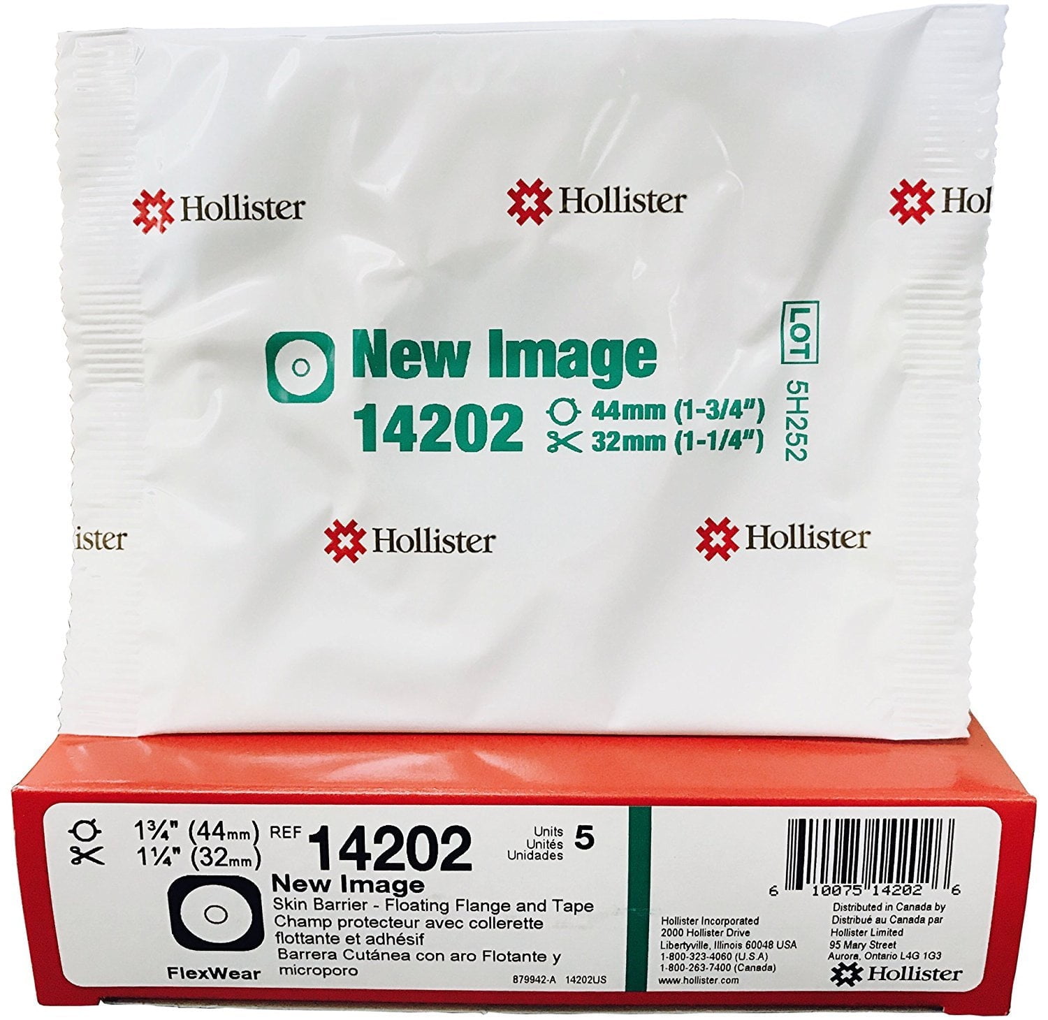 Hollister New Image Flat FlexWear Ostomy Skin Barrier 14202, Green ...