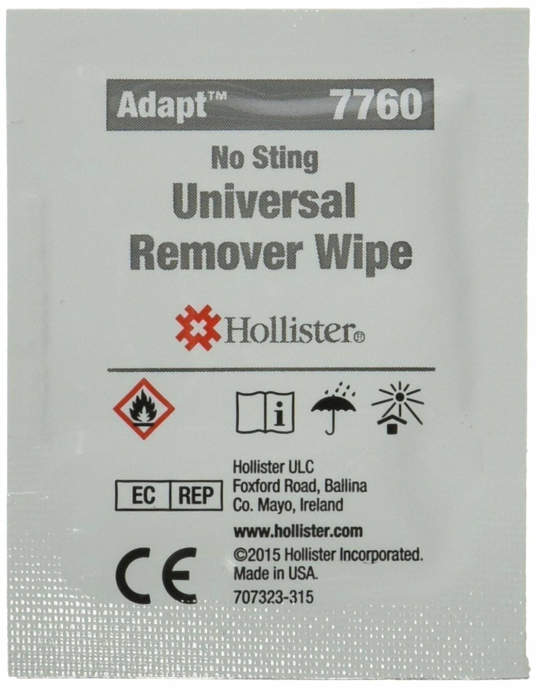 Hollister Adapt Universal Adhesive & Barriers Remover Wipe, 50 ct