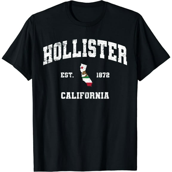 Hollister California CA vintage state Athletic style T-Shirt