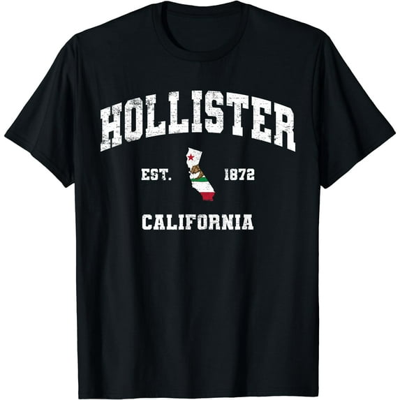 Hollister California CA vintage state Athletic style T-Shirt