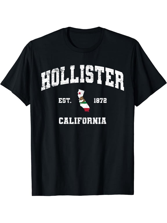 Hollister California CA vintage state Athletic style T-Shirt