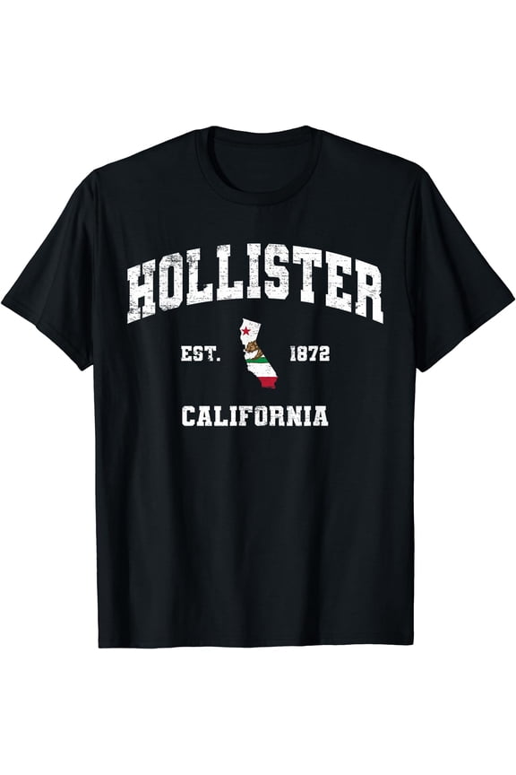 Hollister California CA vintage state Athletic style T-Shirt