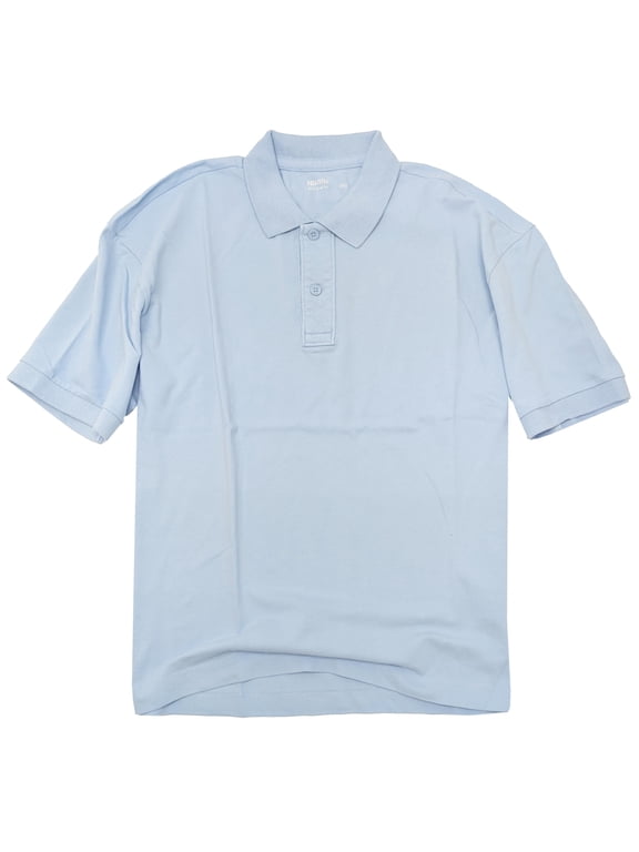 California Men's Pique Fabric Boxy Fit Crop Polo Shirt HOM-1 (Small, 00105-214)
