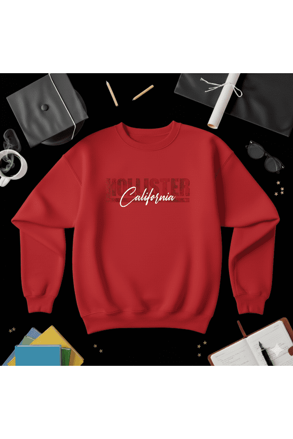 Hollister California State Athletic Retro Sports Graphic Sweatshirt V41298, up to size 5XL
