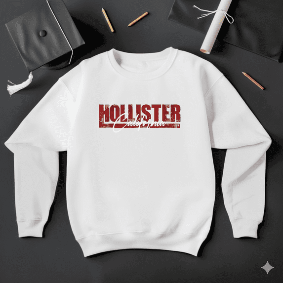 Hollister California State Athletic Retro Sports Graphic Sweatshirt V41298, up to size 5XL