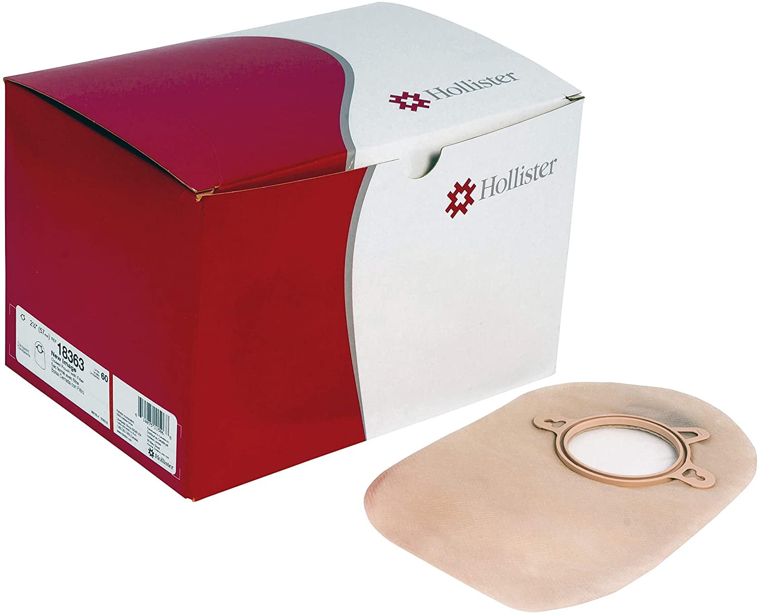Hollister Filtered Ostomy Pouch New Image Two Piece System 9 Inch Length Closed End 18363 Box of 60