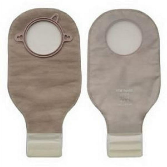 Hollister New Image Colostomy Pouch - Vinyl, Green Code, 1.75 Inch Flange, 12 Inch Length, Transparent, Microseal Closure, 10 Count