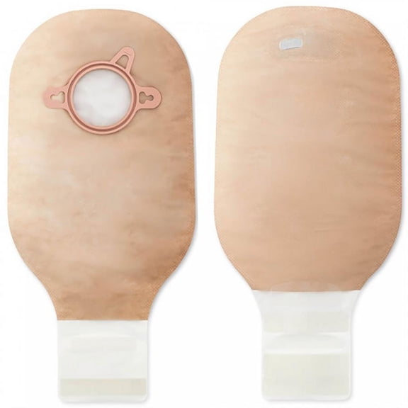 Hollister New Image Drainable Ostomy Pouch 18182 Lock 'n Roll Closure, 12" Length, Beige, 1-3/4" Flange Size, AF300 Filter, Green Color Match, 10 Count