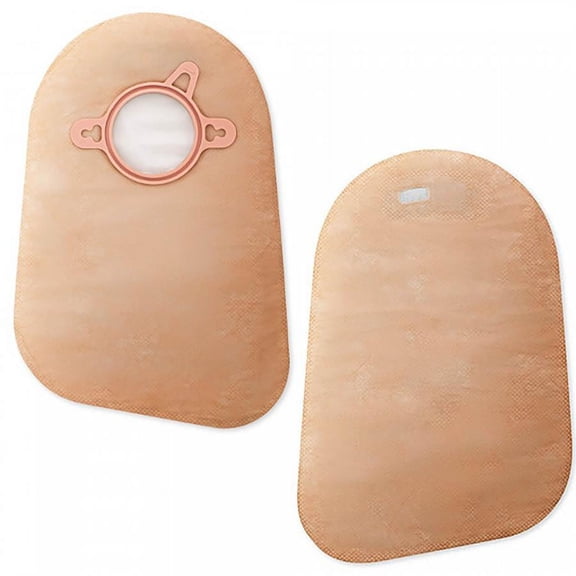 Hollister New Image 2-Piece Closed Ostomy Pouch 18372, 9" Length, Beige, 1-3/4 Opening, AF300 Filter, Green Color Match, 60 Count