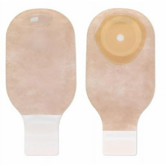 Hollister Premier Filtered Colostomy Pouch, One-Piece System, 12 Inch Length, 5/8 to 2-1/8 Inch Stoma, Drainable, Trime to Fit, Beige, 10 Count