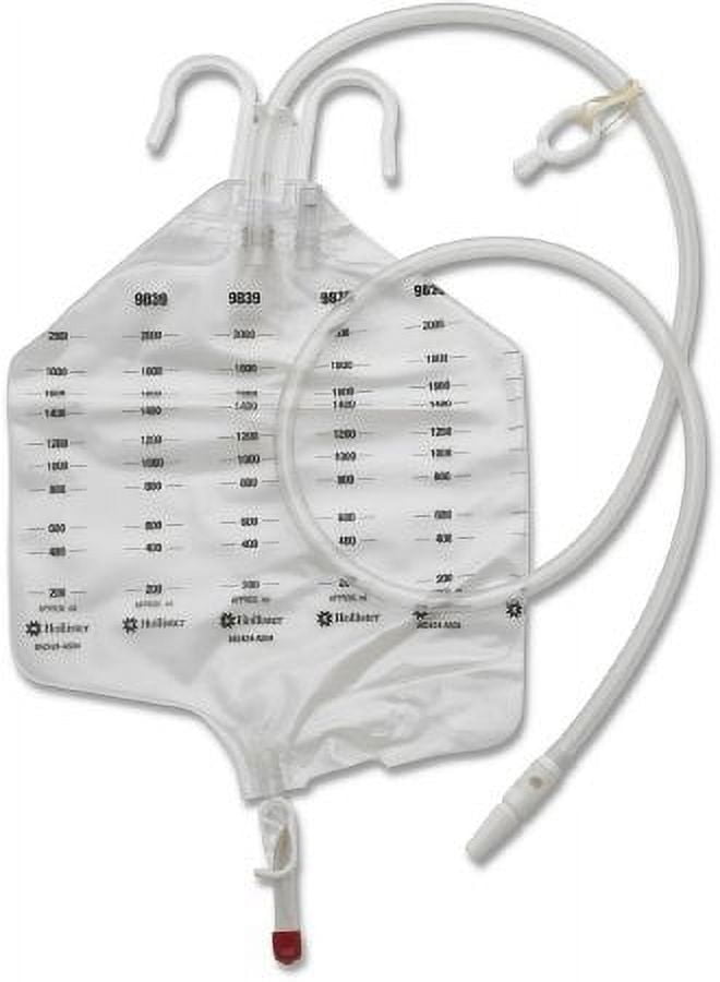 Hollister Urinary Drain Bag Anti-Reflux Valve 2000 mL Vinyl, 9839 - BOX OF 20