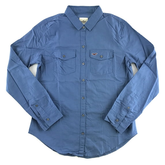 Hollister Women's Long Sleeve Woven Button Up Shirt