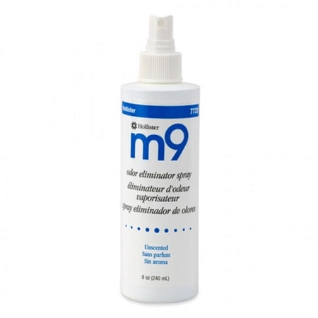 Hollister m9 Odor Eliminator Spray, Unscented, 8 ounce Pump Spray Bottle, 1 Count