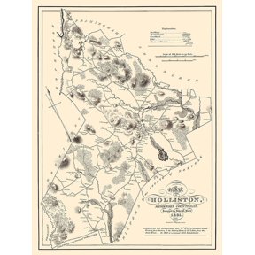 Holliston Massachusetts - Pendleton 1831 Poster Print by Pendleton Pendleton (18 x 24) # MAHO0003