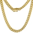 thumbnail image 1 of Hollow 14k Gold 7mm Miami Cuban Link Chain Necklace Box Clasp for Men High Polished 26 inch, 1 of 3