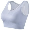 thumbnail image 1 of Hollow Back Yoga Vest Fixed Chest Pad Style No Steel Ring Gathered Sports Bra Seamless Sports Bra Women Yoga Bra Crop Tops High End Yoga Clothes Comfortable Sports Bra Expensive Clothes for Women Work, 1 of 2