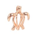 thumbnail image 1 of Hollow Brass Bead Cage Pendants Sea Turtle Cadmium Free & Nickel Free & Lead Free Light Gold 19x17x10mm Hole: 2mm, 1 of 2