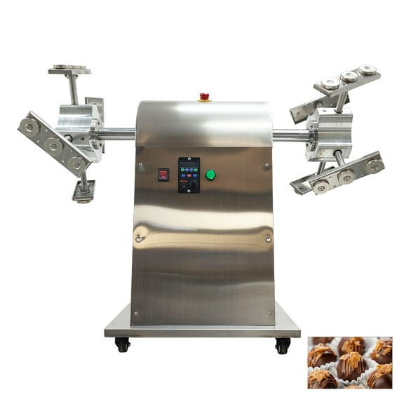 Hollow Chocolate Swing Machine Automatic Hollow Chocolate Shape Rotary Molding Maker with 8 Molds and 2.6x7.9inch Fixed Tray 220V