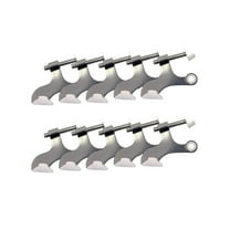 Design House Hollow Core 10-Pack Adjustable Hinge Pin Door Stop Wall Protector with Rubber Tips, Satin Nickel