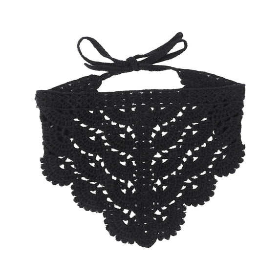 Hollow Crochet Bandanas Headbands Hippie Bandana Headband Foral Headwraptie Adjustable Knit Women Knitted Headscarf Vintage Hair Bandanas for Women Crochet Boho Headbands for Women