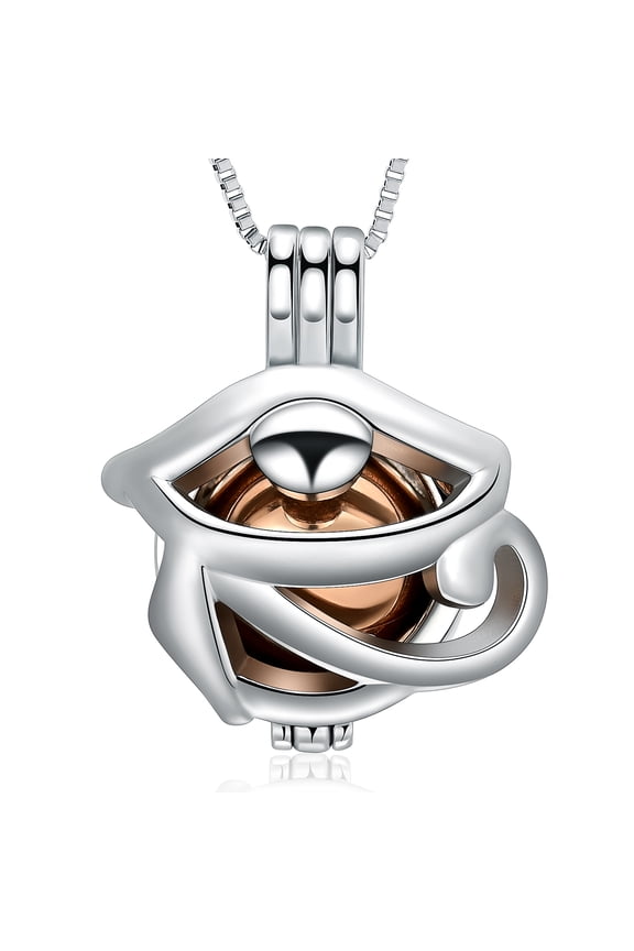 Hollow Eye of Heart Memorial Urn Necklace for Men Women Cremation Jewelry Urn Ashes Necklace Ashes Keepsake Locket Necklace of Loved One