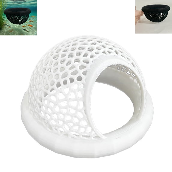 Hollow Floating Aquarium Cave Fish Shrimp Hiding Rest Shelter Floating Resting Platform Ornament for Fish Tank Decor